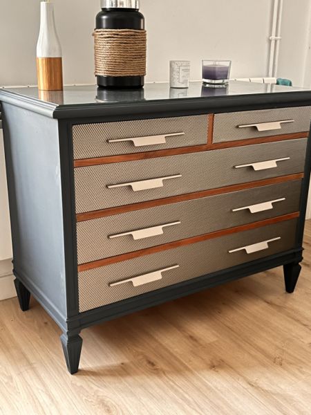 Cajonera - Cajonera reformada - Tapa de cristal