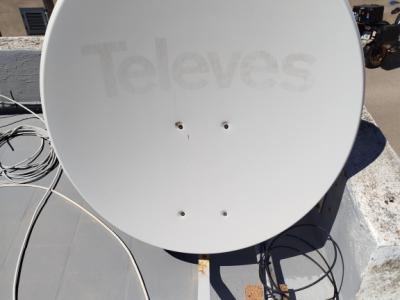 Sistema satélite completo - antena + LNB + receptor
