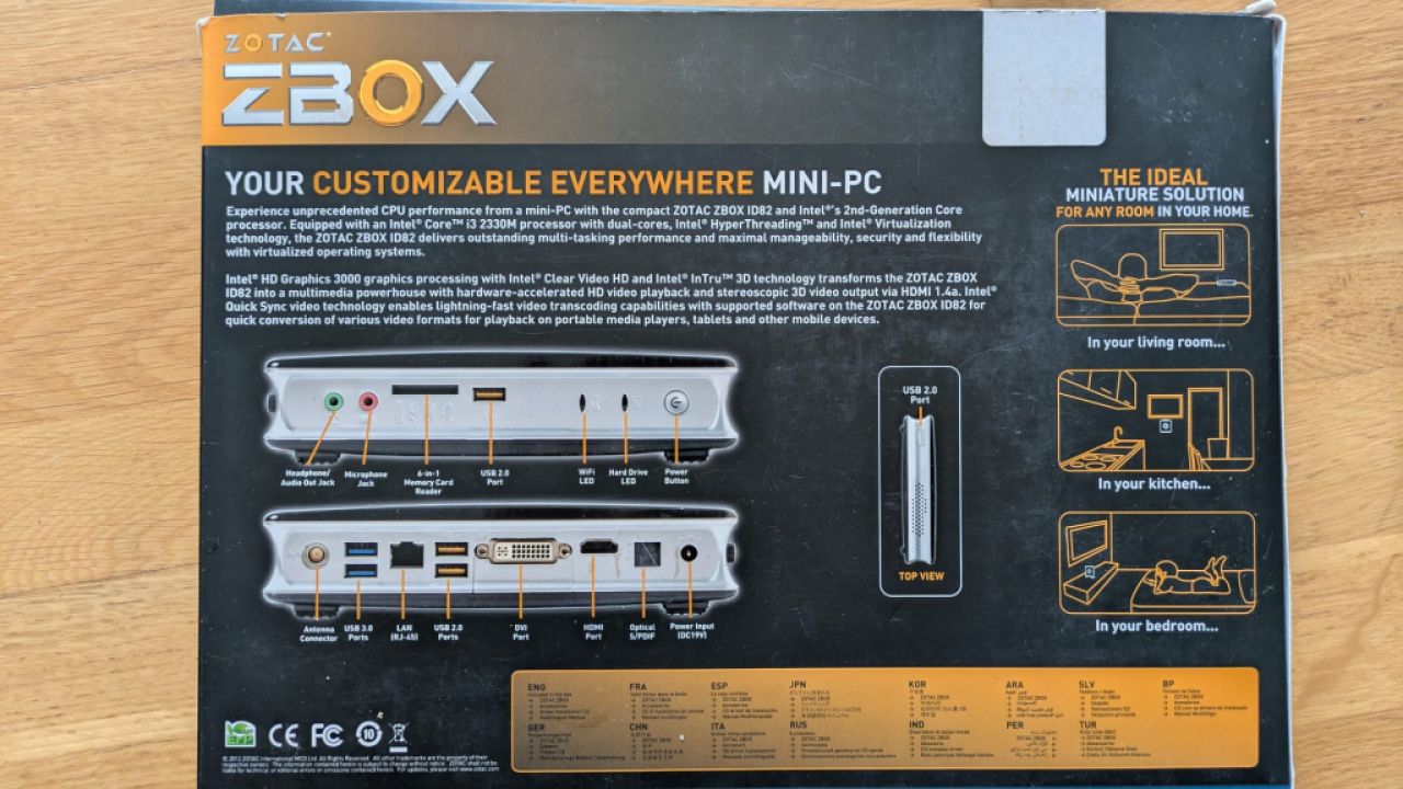 Complete set ZOTAC ZBOX ID82 + LG monitor + keyboard and mouse