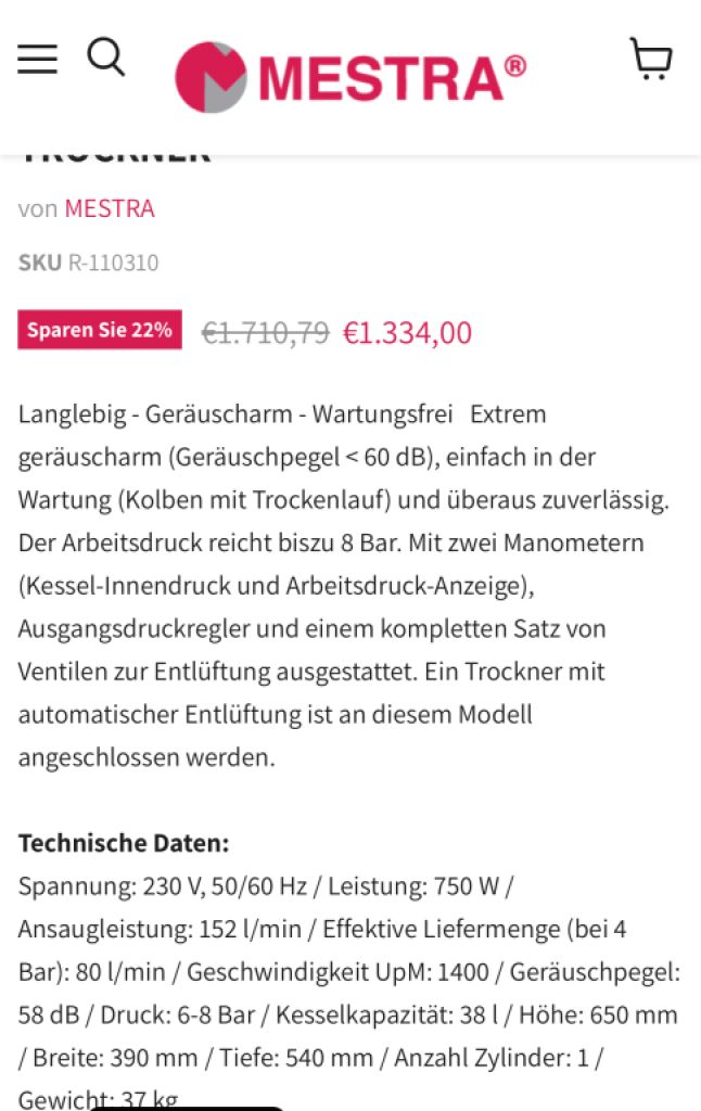 Compresor sin aceite con secador