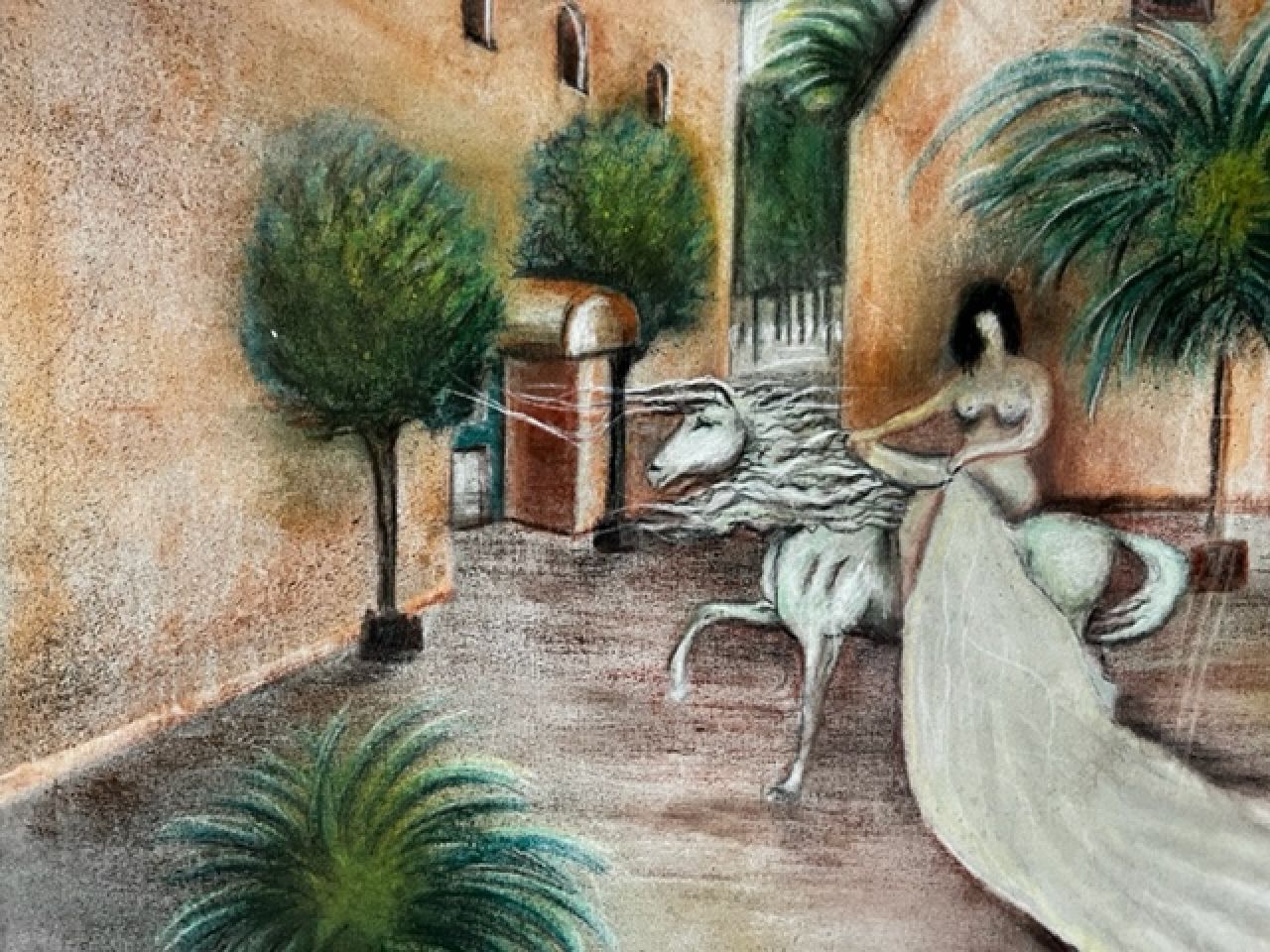 Art - Art - Mediterranean original Simon Presley 1996 120x90 Canvas