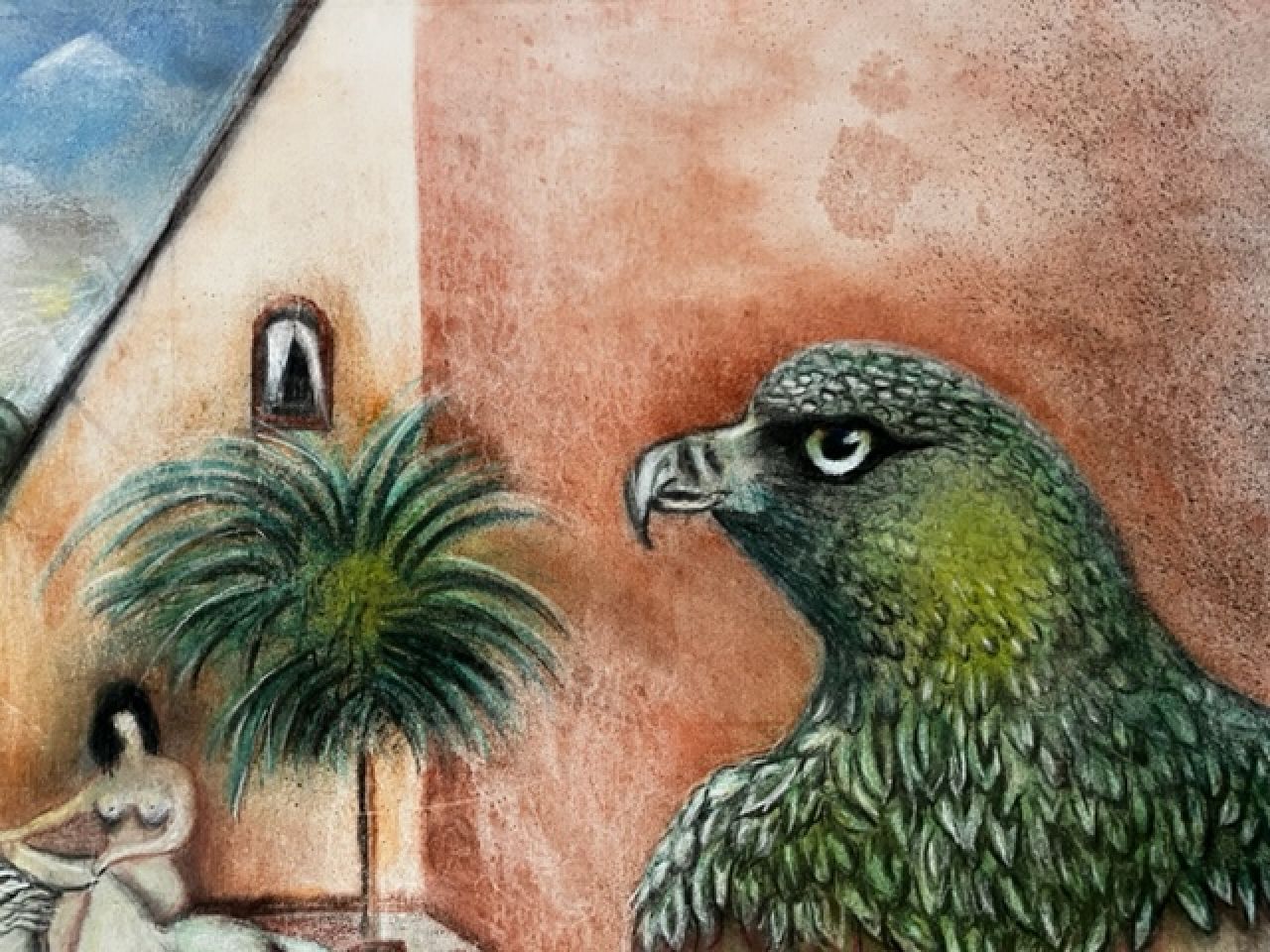 Art - Art - Mediterranean original Simon Presley 1996 120x90 Canvas