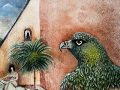 Art - Art - Mediterranean original Simon Presley 1996 120x90 Canvas