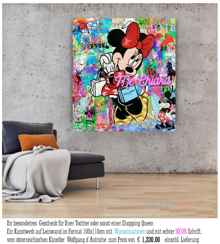 Obra de arte con rótulo de neón y su nombre deseado