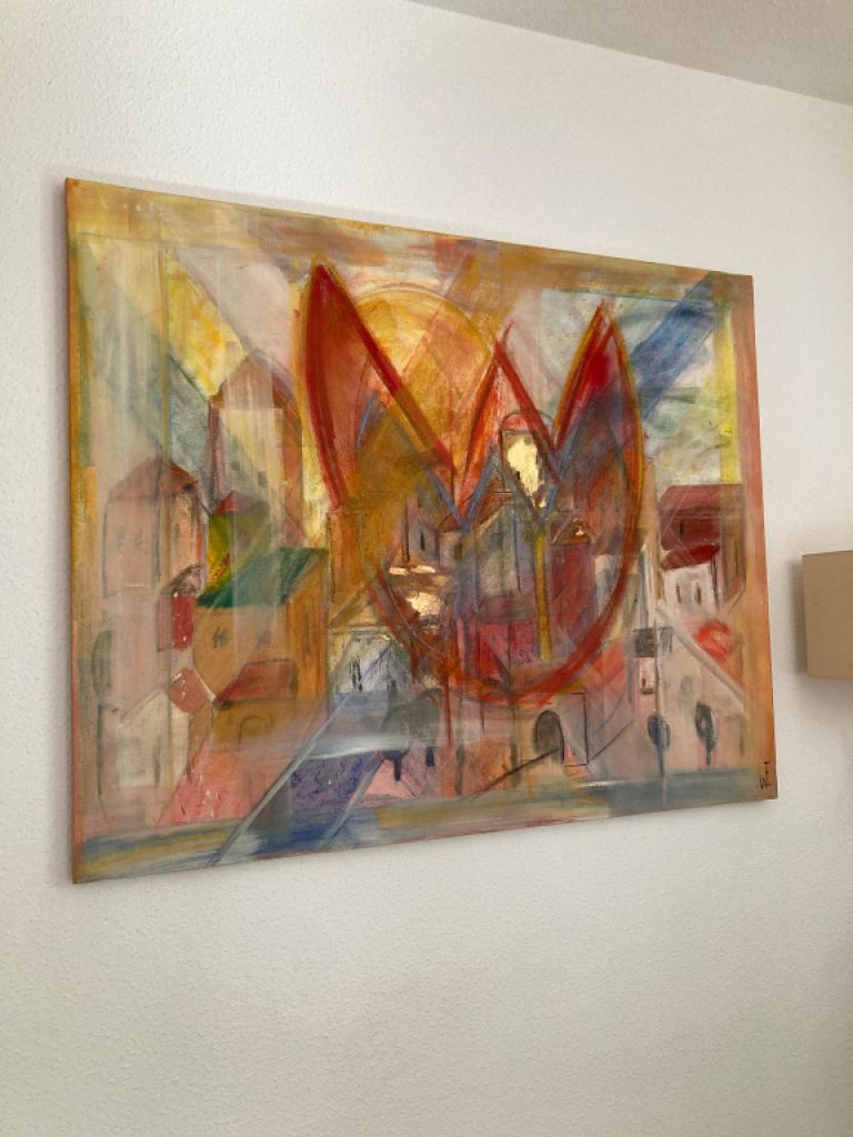 Kunstwerk von Winfried Flach - "Helles Dorf"