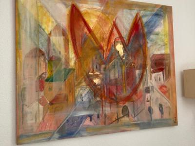 Kunstwerk von Winfried Flach - "Helles Dorf"