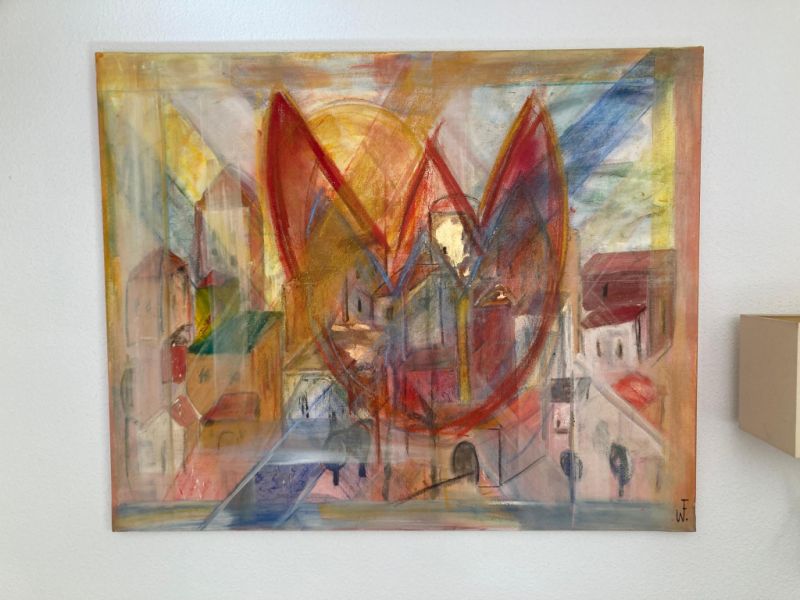 Kunstwerk von Winfried Flach - "Helles Dorf"