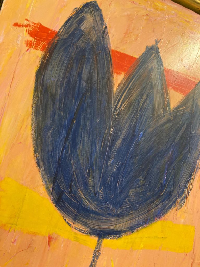 Obra de arte de Winfried Flach - "Tulipan azúl"