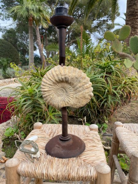 Antique iron lamp with antique shell