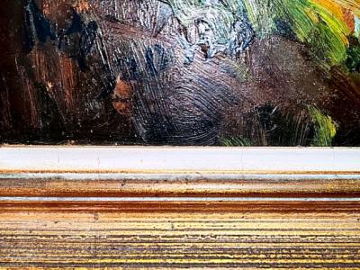 Landschaftsmalerei, mediterrane Kunst, Öl auf Holz,