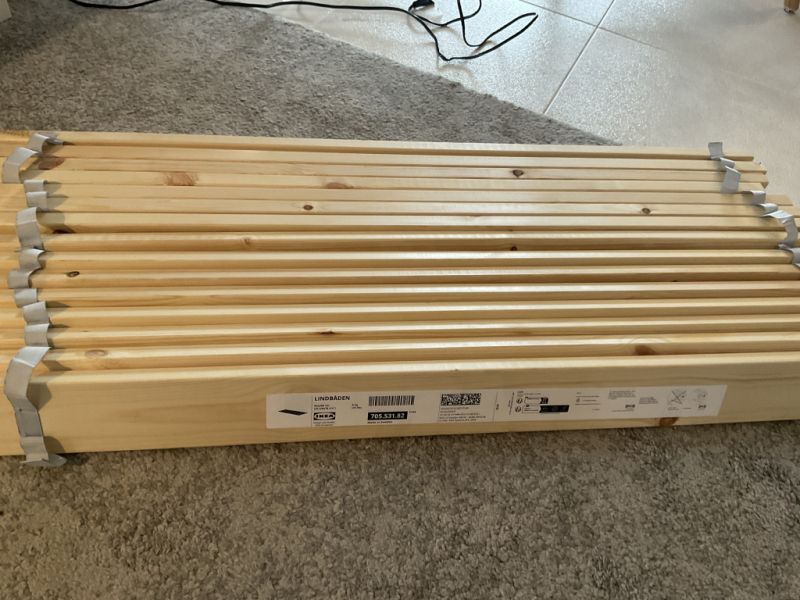 Slatted bed base 90 x 200 cm 2 roll-up slatted frames NEW IKEA 2 slatted frames