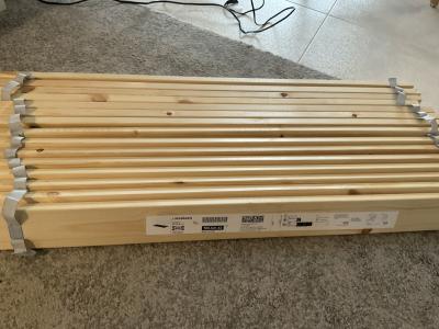 Slatted bed base 90 x 200 cm 2 roll-up slatted frames NEW IKEA 2 slatted frames