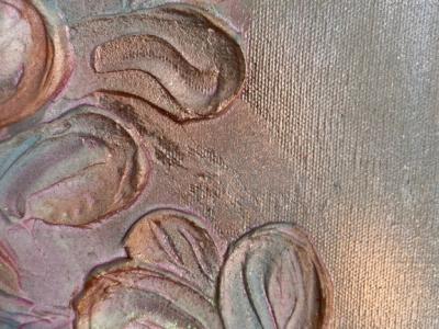 Canvas with bronze paint