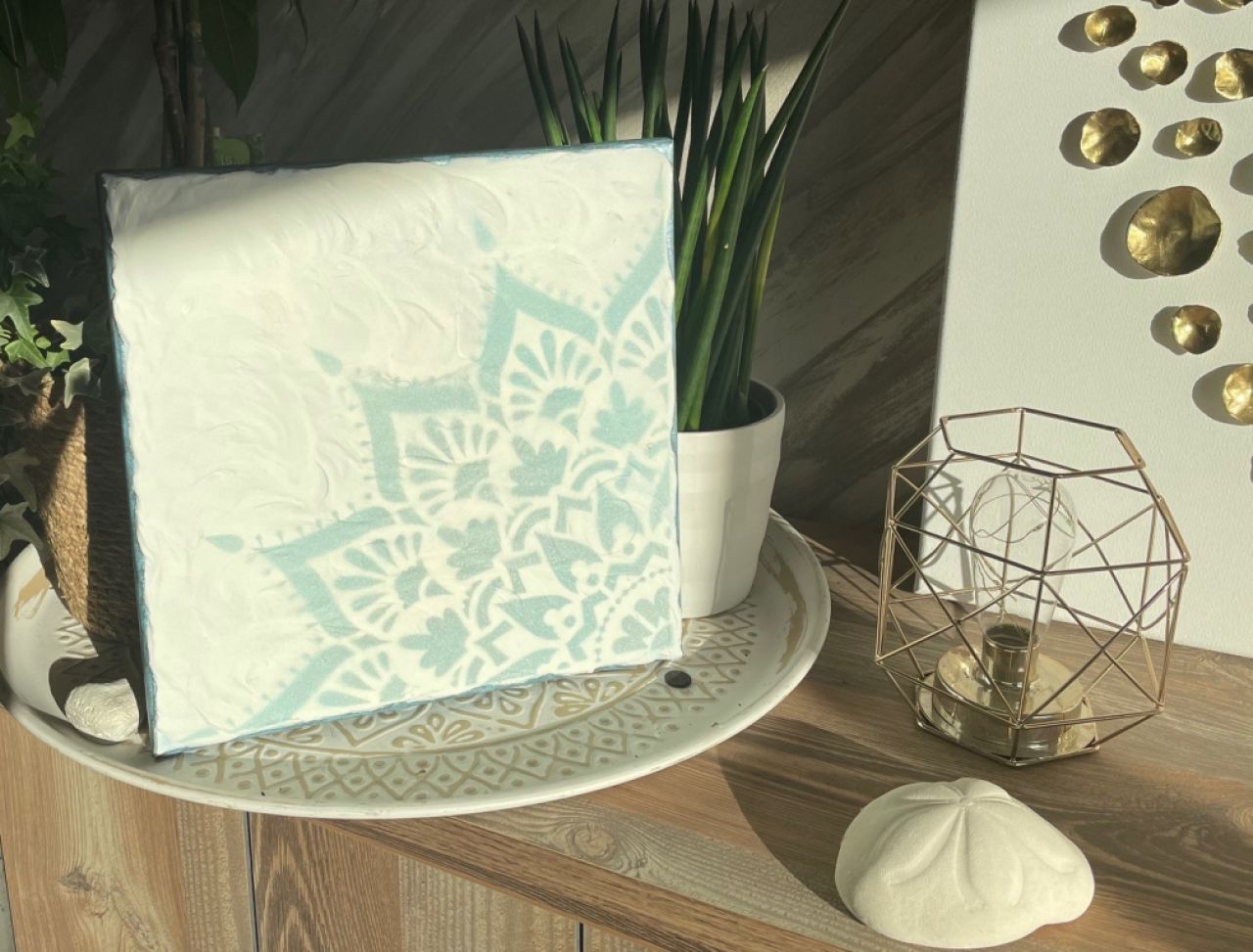 Canvas with decoration