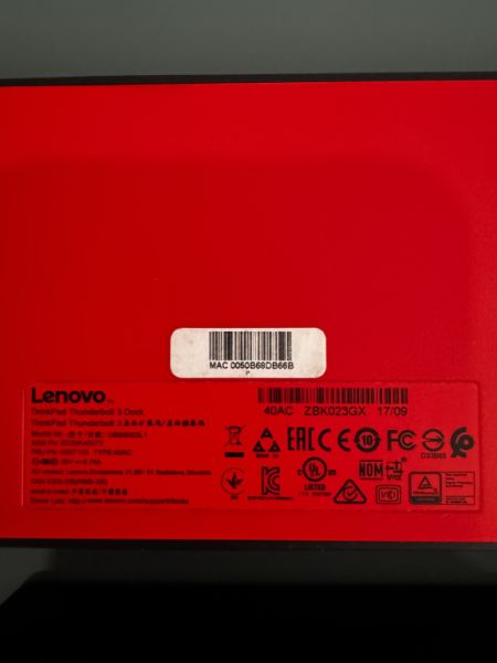 Estación de acoplamiento Lenovo Thunderbolt 3