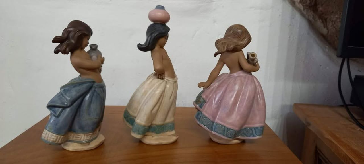 Lladro, campesinas, SET de 3