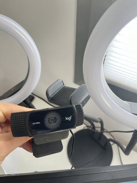 Logitech C922 Pro Stream Webcam + Kit de luces