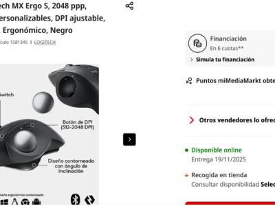 Logitech MX Ergo Kabellose Ergonomische Trackball-Maus