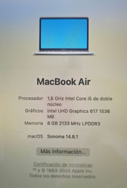 MacBook Air 13” en muy buen estado, funciona perfecto.