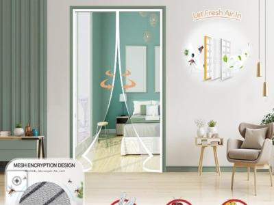 Magnet Fliegengitter Tür, Insektenschutz Balkontür Fliegenvorhang Moskitonetz 205x205cm