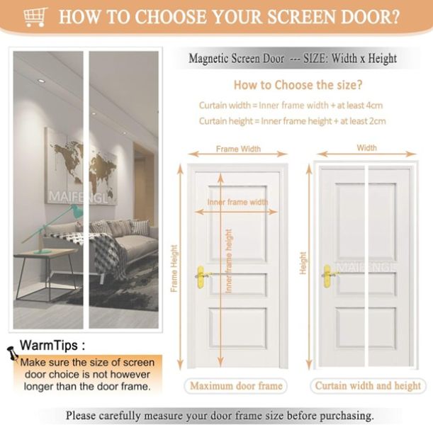 Magnet Fliegengitter Tür, Insektenschutz Balkontür Fliegenvorhang Moskitonetz 205x205cm