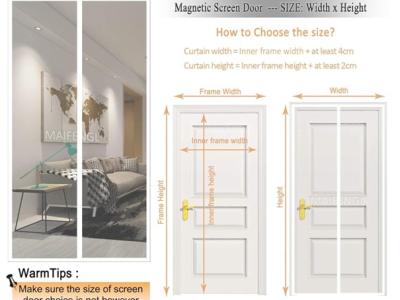 Magnet Fliegengitter Tür, Insektenschutz Balkontür Fliegenvorhang Moskitonetz 205x205cm