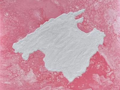Cuadro Mallorca acrílico con arena sobre lienzo 40x40 Pink Rosa