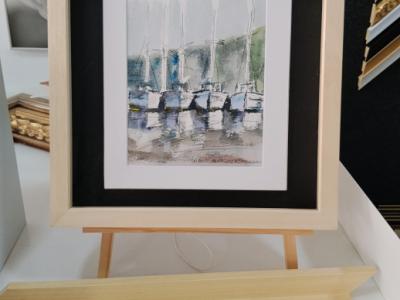 Marina mit Segelbooten