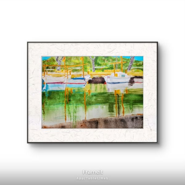 Acuarela marina de portocolom,nuevo