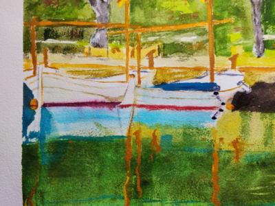 Acuarela marina de portocolom,nuevo