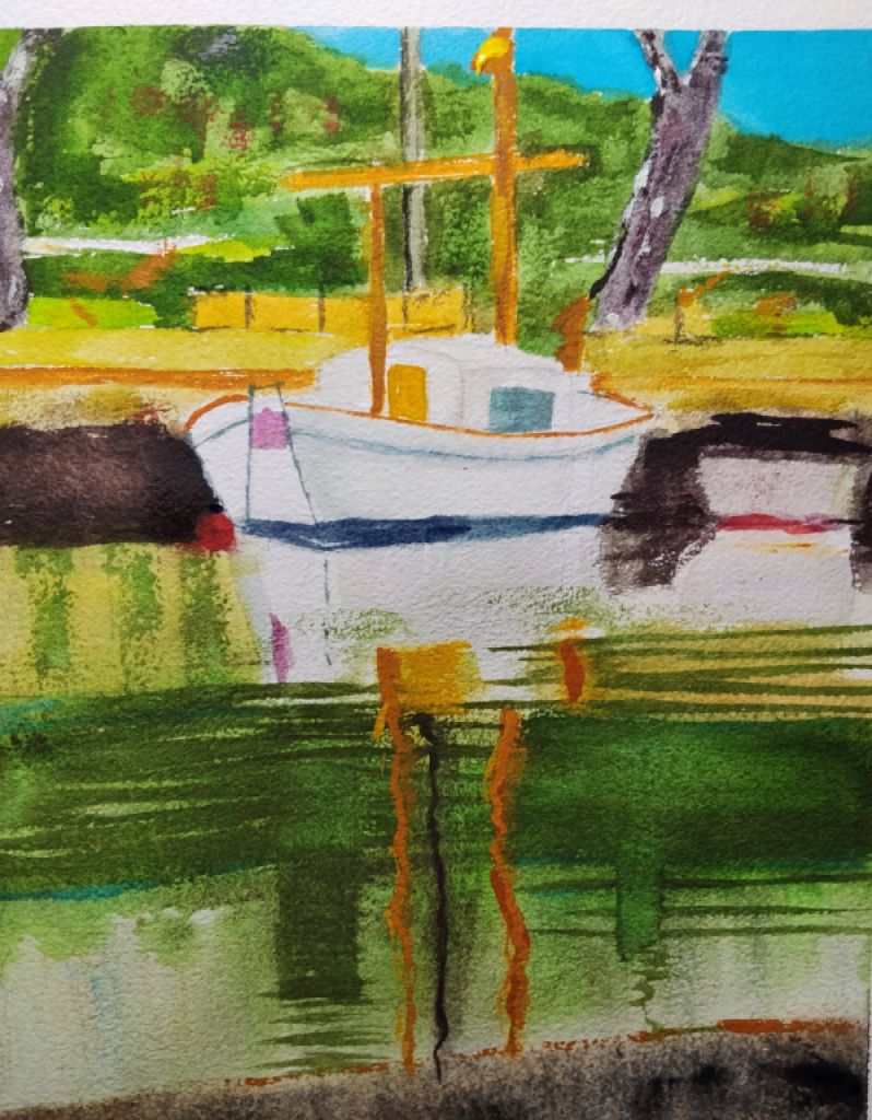 Acuarela marina de portocolom,nuevo