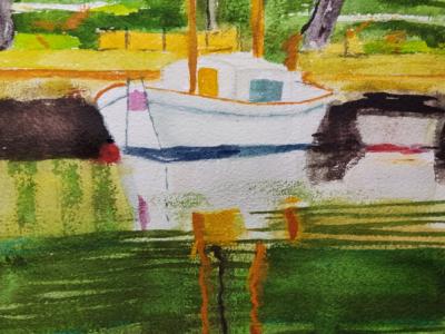 Acuarela marina de portocolom,nuevo