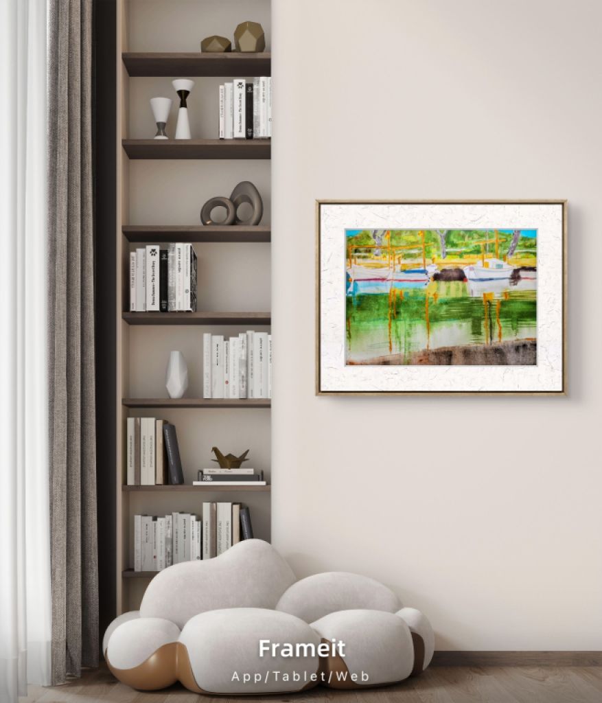 Acuarela marina de portocolom,nuevo