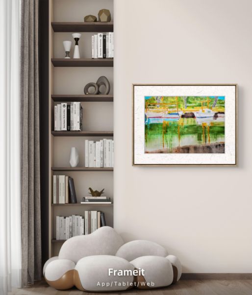 Acuarela marina de portocolom,nuevo