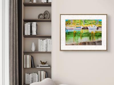 Acuarela marina de portocolom,nuevo