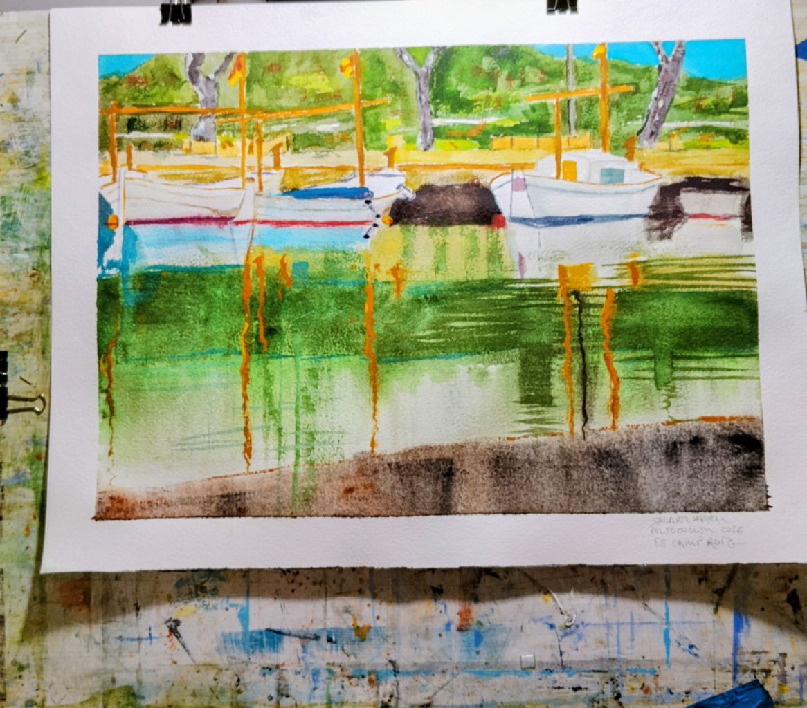 Acuarela marina de portocolom,nuevo