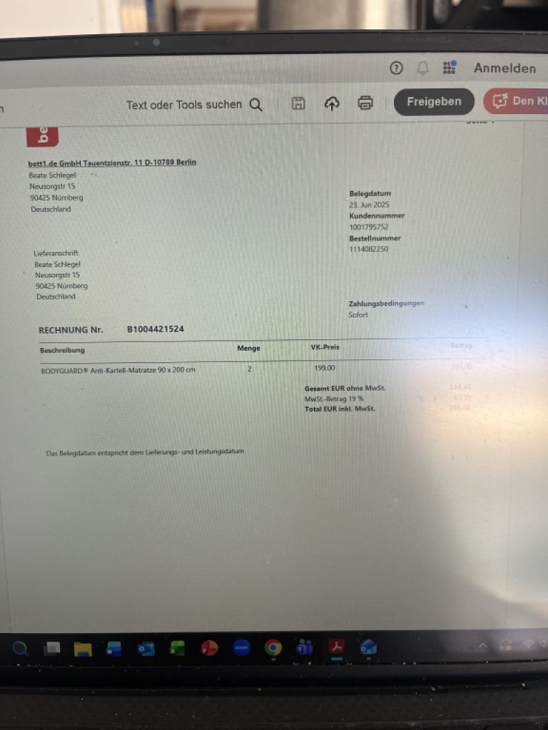 Matratzen neu Original von bett1.de