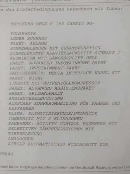 Mercedes C180 Cabrio AMG