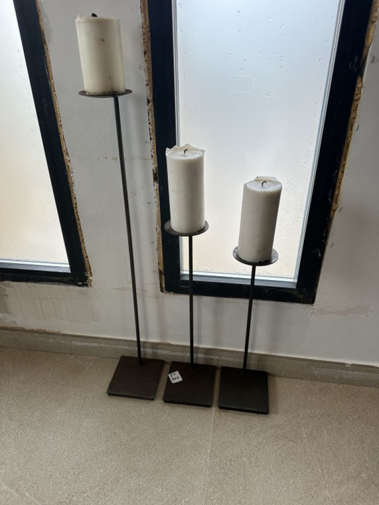 Metall, Kerzenständer Dreiergruppe