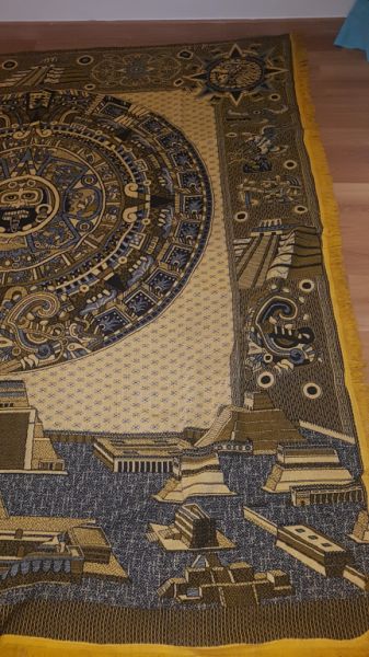 Tapiz mexicano de pared – Calendario maya – aprox. 200 x 220 cm