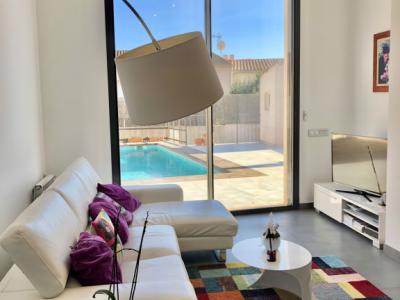 Modern 3-storey house with swimming pool, in the town of Cas Concos, Mallorca, June and July 2025