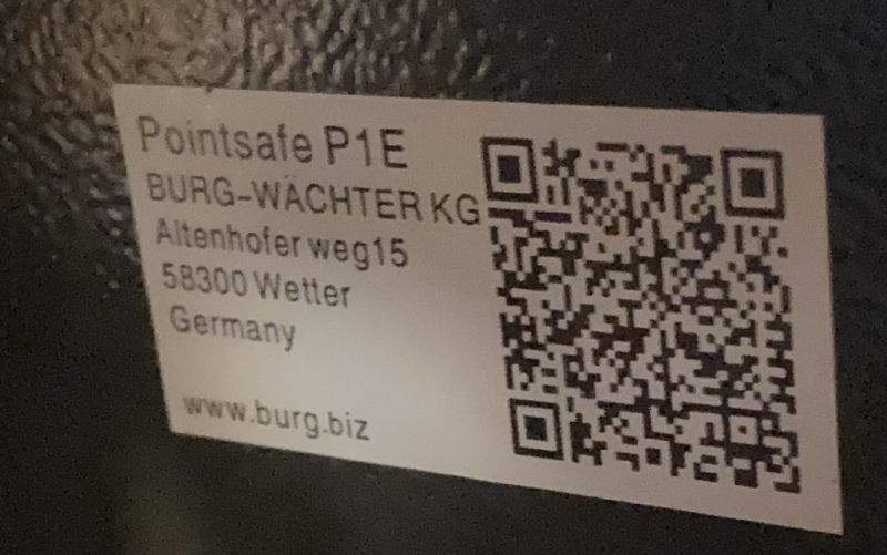 Cofre para muebles / Safe de Burg Wächter