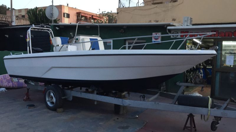 Motorboot GLASTON Boot 5, 90x210 Motor Honda 115CV 4-Takt Einspritzung. Fahrt sehr gut