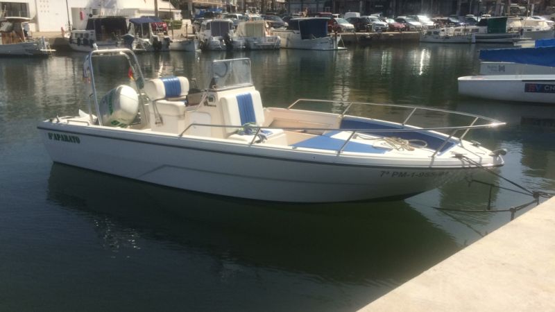 Motorboot GLASTON Boot 5, 90x210 Motor Honda 115CV 4-Takt Einspritzung. Fahrt sehr gut