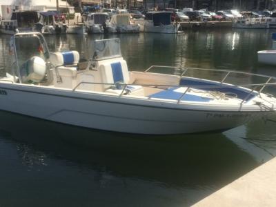 Motorboot GLASTON Boot 5, 90x210 Motor Honda 115CV 4-Takt Einspritzung. Fahrt sehr gut