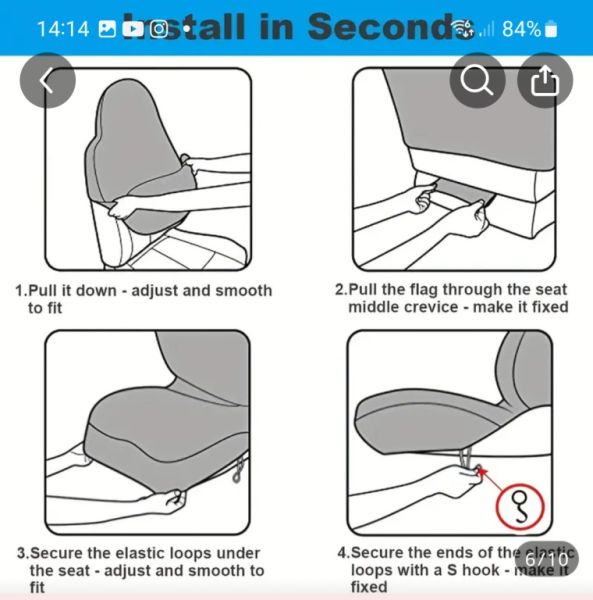 Nuevo juego de 6 fundas de asiento para coche cojines de asiento nuevo