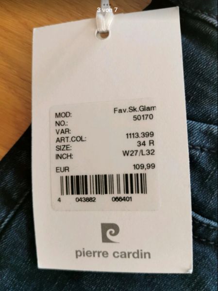 NEU! Edle Jeans von PIERRE CARDIN, Gr. 27/32, Blau NEU!