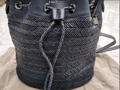 NEU! Edle Lederhandtasche von UTERQÜE, Dunkelblau NEU!