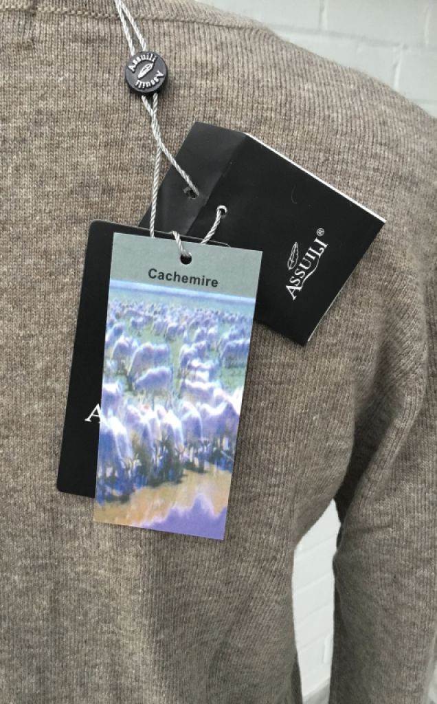 NEU! Edle Strickjacke von“ASSUILI“Italy, Gr.M, Cashmere Seide NEU!
