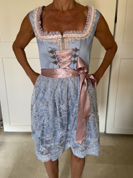 Neu KRÜGER Dirndl Größe 42 Tracht Stickerei